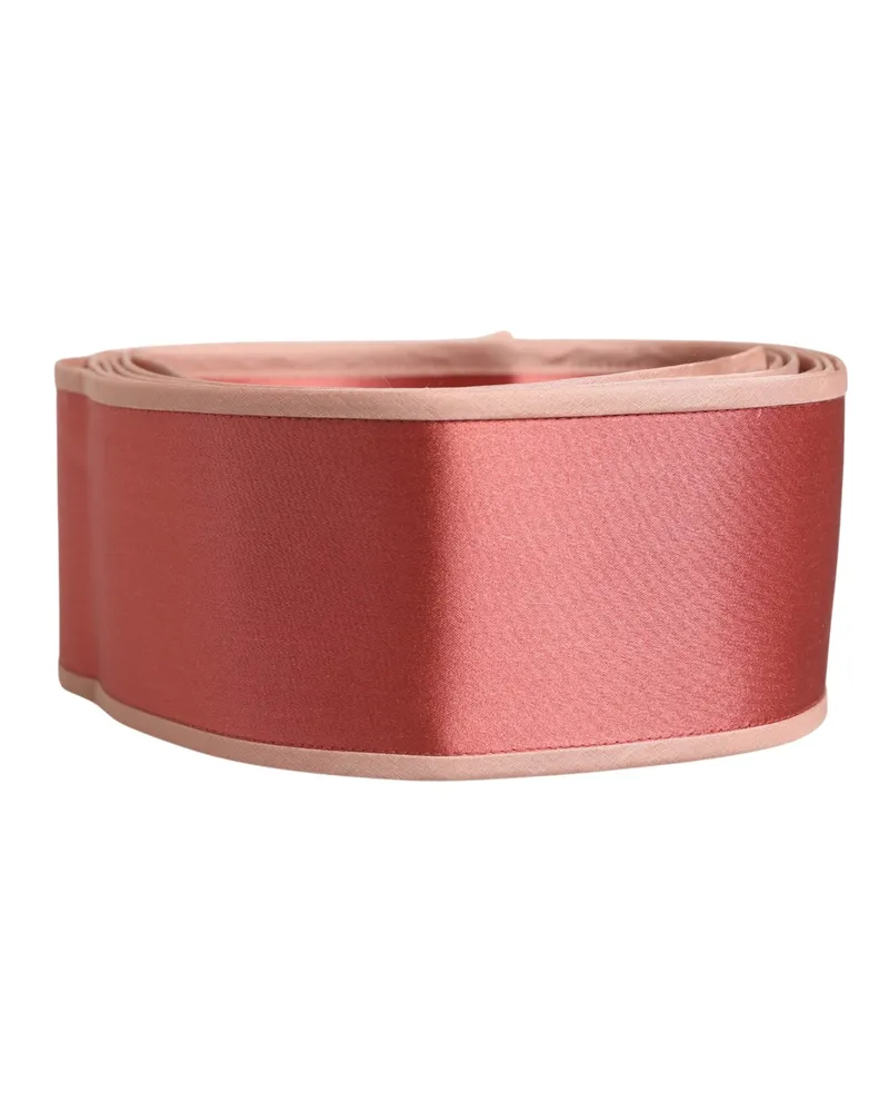 Dolce & Gabbana Women's Silk Satin Waist Belt Pink Pink