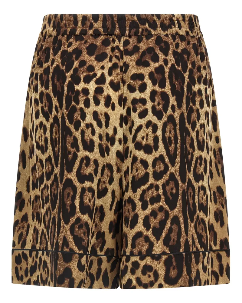Dolce & Gabbana Women's Brown Silk Bermuda Shorts Brown