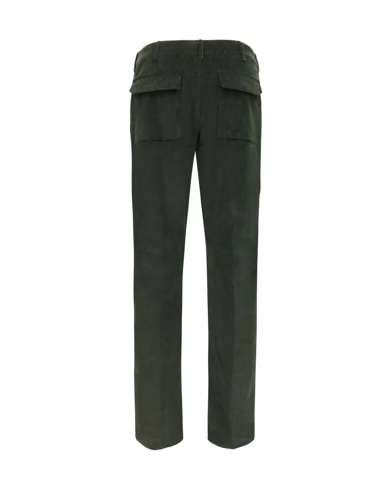 Etro Men's Bicolor Cotton Casual Pants Green