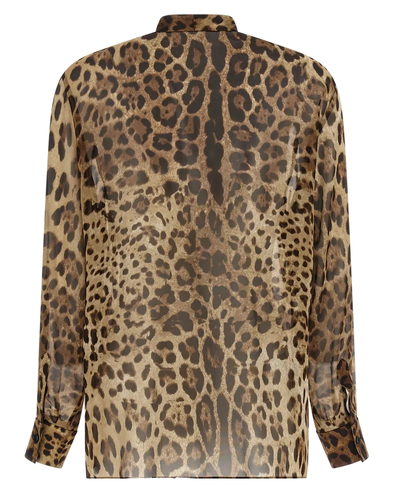 Dolce & Gabbana Women's Brown Silk Blouse Brown