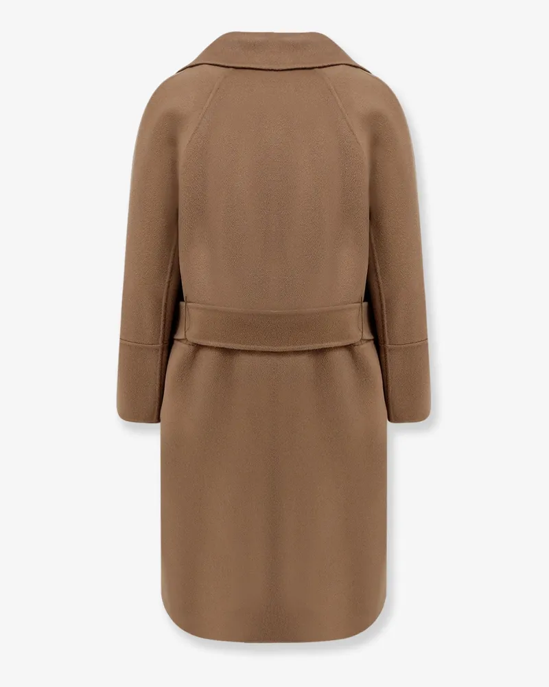 Max Mara Women's Coat Arona Virgin Wool Beige Beige