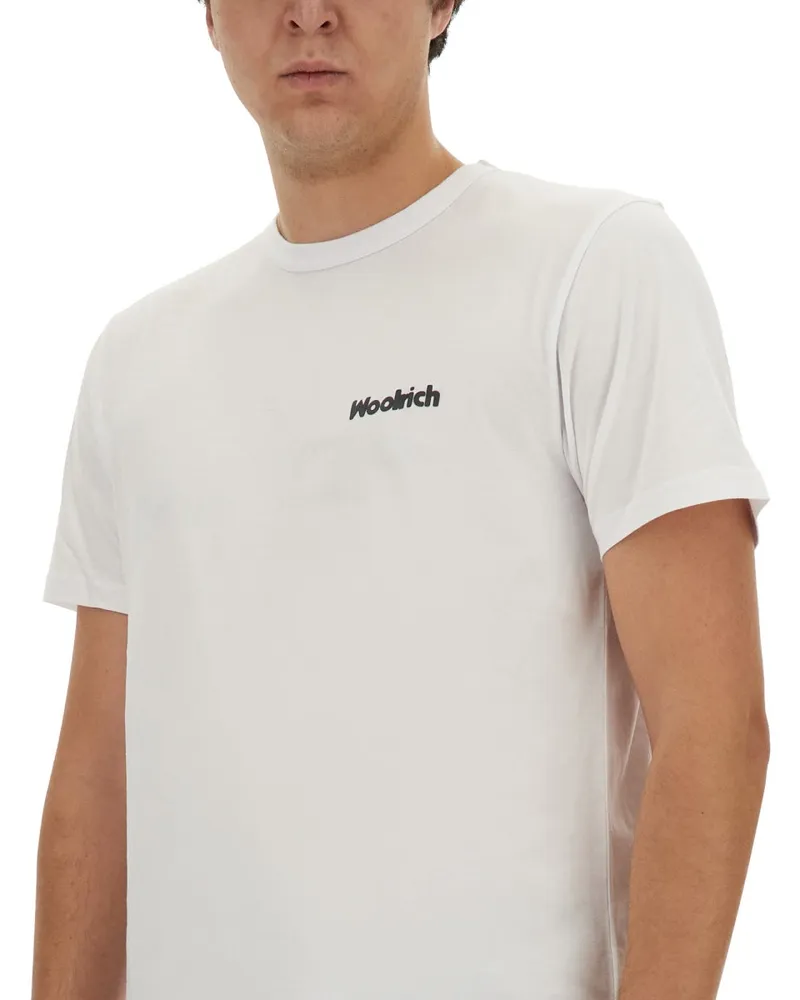 Woolrich Logo Cotton T-Shirt — White White