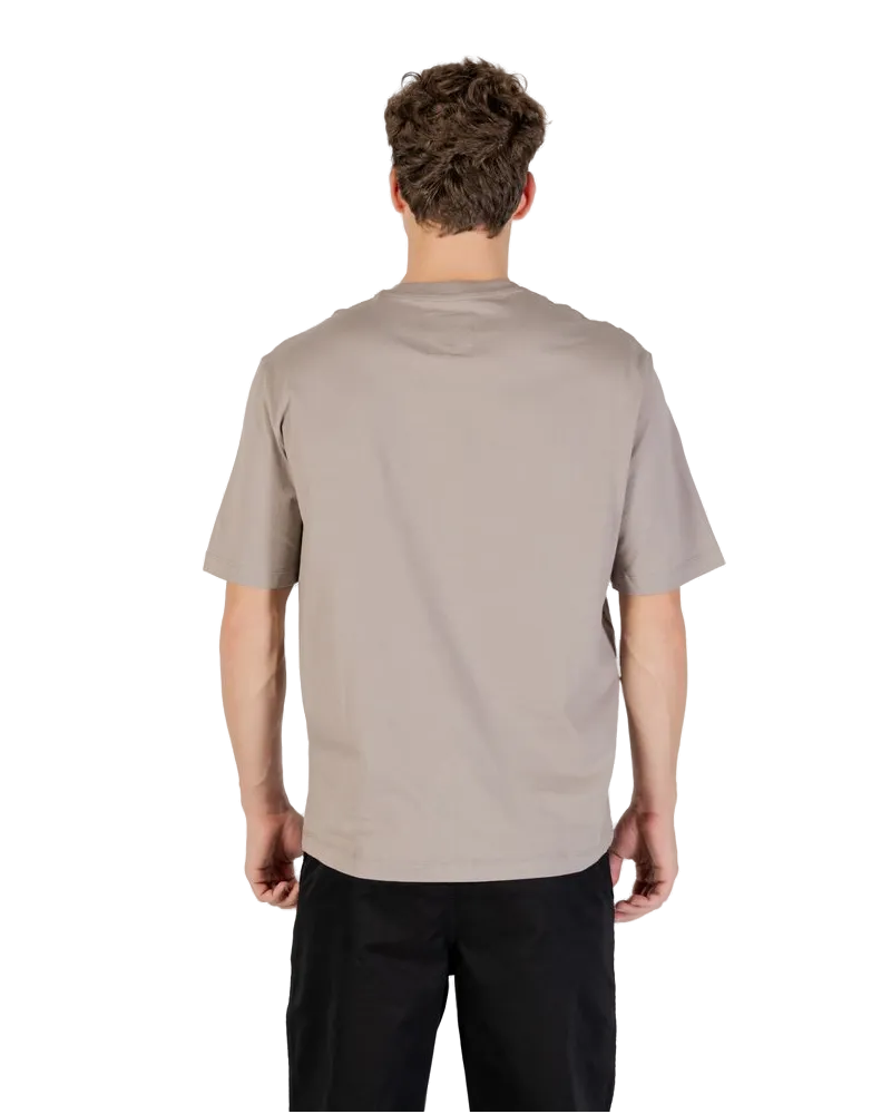 Armani Exchange Logo Pocket Cotton T-Shirt — Brown Brown