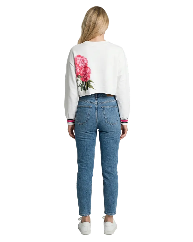 Dolce & Gabbana Women's White Cotton Sweatshirt Clothing White