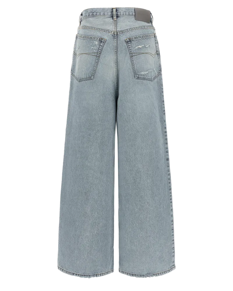 Balenciaga Women's Blue Cotton Relaxed Fit Jeans Clothing Blue