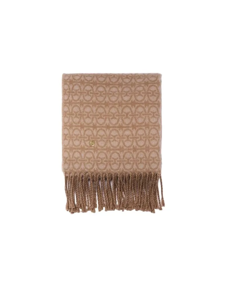 Coccinelle Women's Scarf Multi Lambsk.wh Virgin Wool Accessories Beige