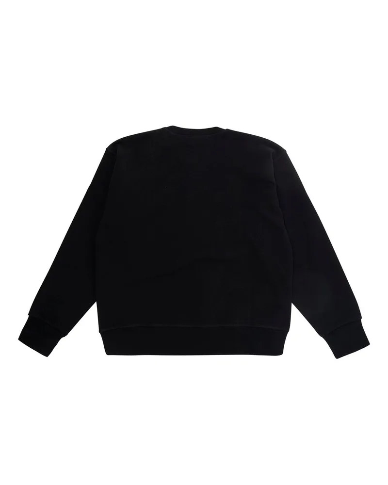 Dsquared2 Boys' Crew Neck Sweatshirt Black Cotton Hoods & Sweatshirts Black