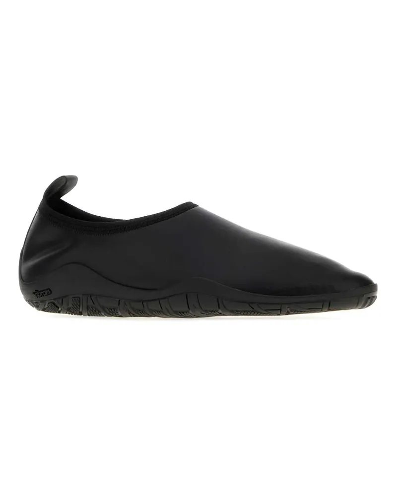 Jil Sander Men's Black Nappa Leather Elbe Ballerinas Mocassini Loafers Black