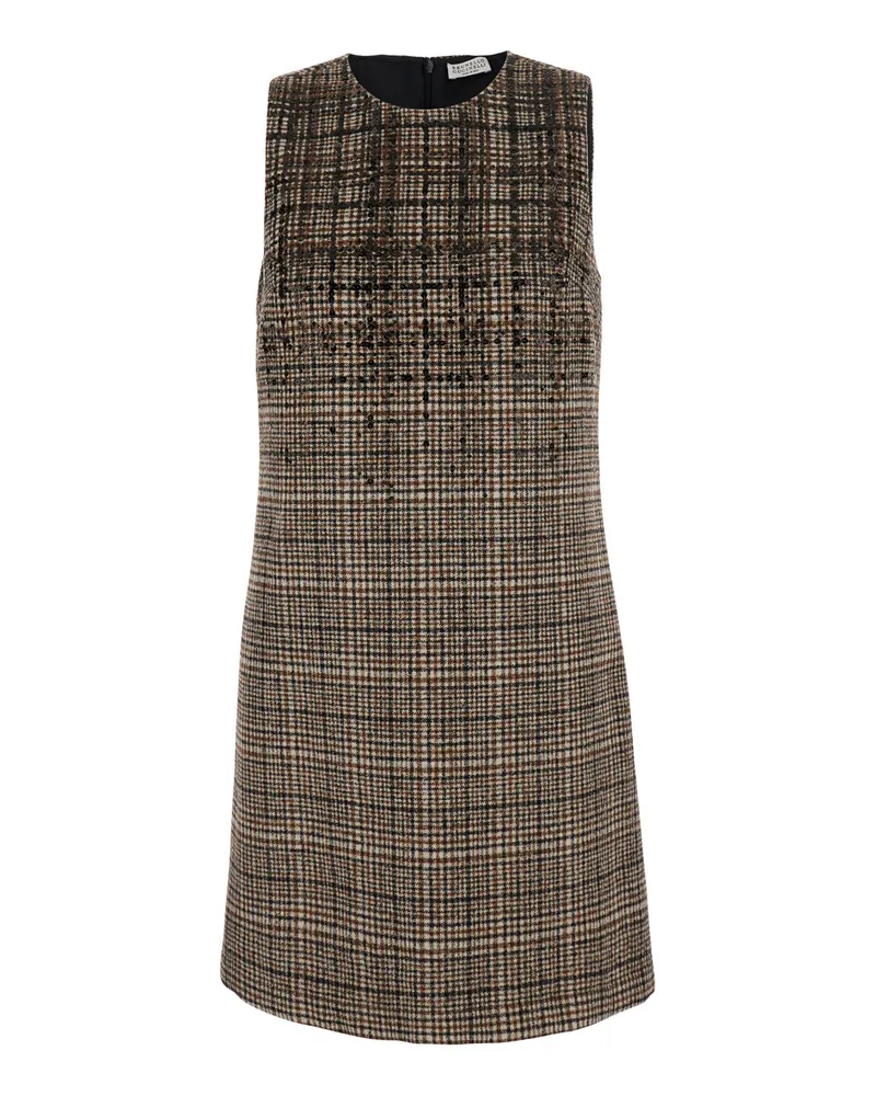 Brunello Cucinelli Knit Alpaca Blend Dress — Brown Brown