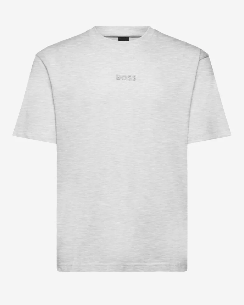 HUGO BOSS Men's Cotton T-Shirt Light Grey T-Shirts And Polos Gray
