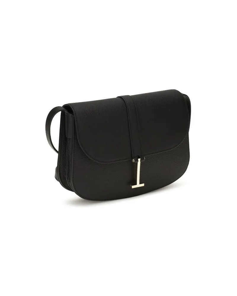 Tom Ford Women's Black Calf Leather Bos Taurus Shoulder Bag Black