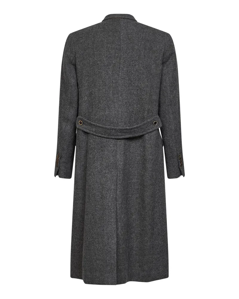 Uma Wang Men Coat Riccardo Grey Virgin Wool Gray