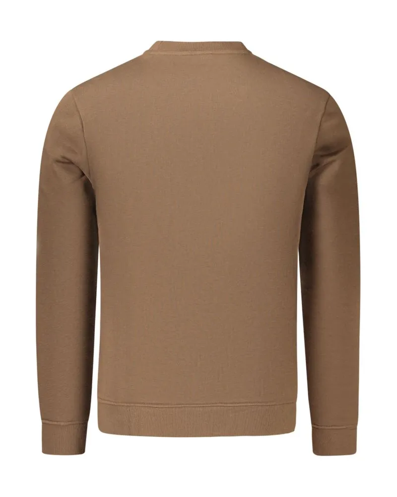 Napapijri Logo-Embroidered Cotton Sweatshirt — Brown Brown