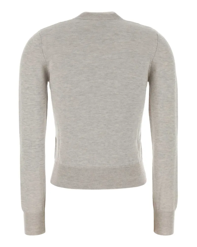 A.P.C. Grisclairchine Exterior: Virgin Wool Cotton Maglieria Sweater Gray