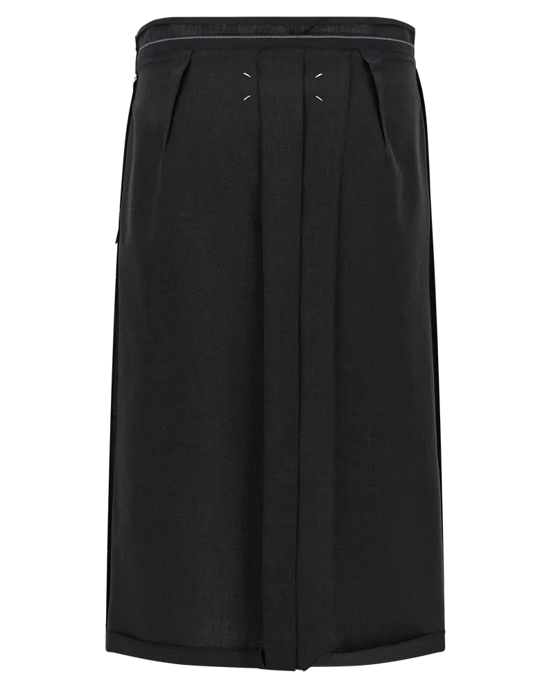 Maison Margiela Virgin Wool Skirt — Black Black