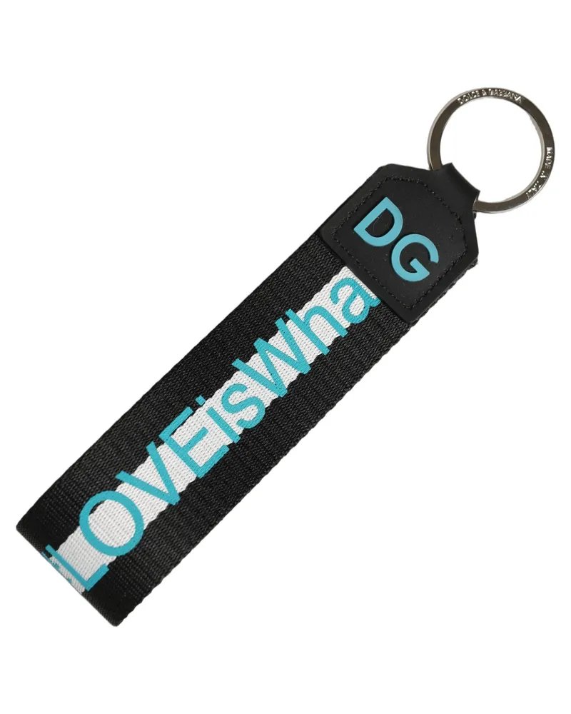 Dolce & Gabbana Women's Multicolor Logo Polyester Brass Holder Keychain Keyring Pvc Accessory Multicolor