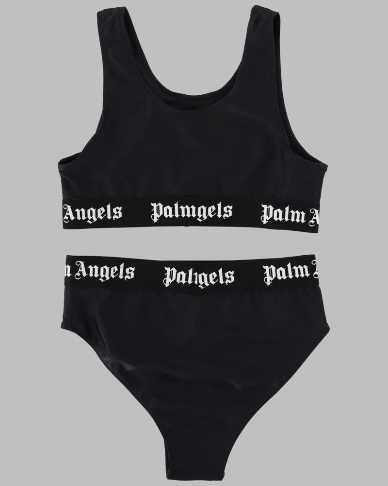 Palm Angels Logo Band Bikini — Black Black