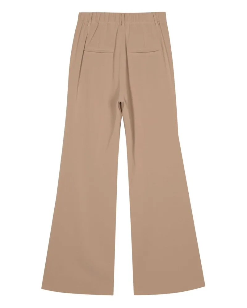 Alberto Biani Flared Cady Trousers — Beige Beige