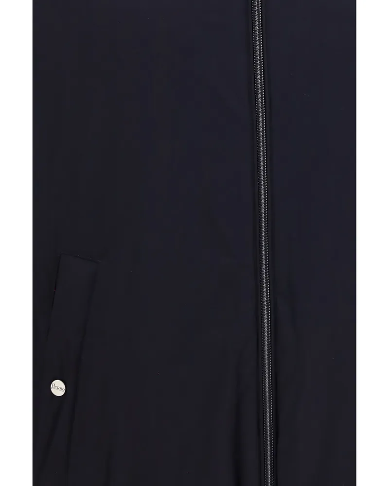 Herno Men's Hooded Zip Jacket Dark Blue Inner Goose Down Navy