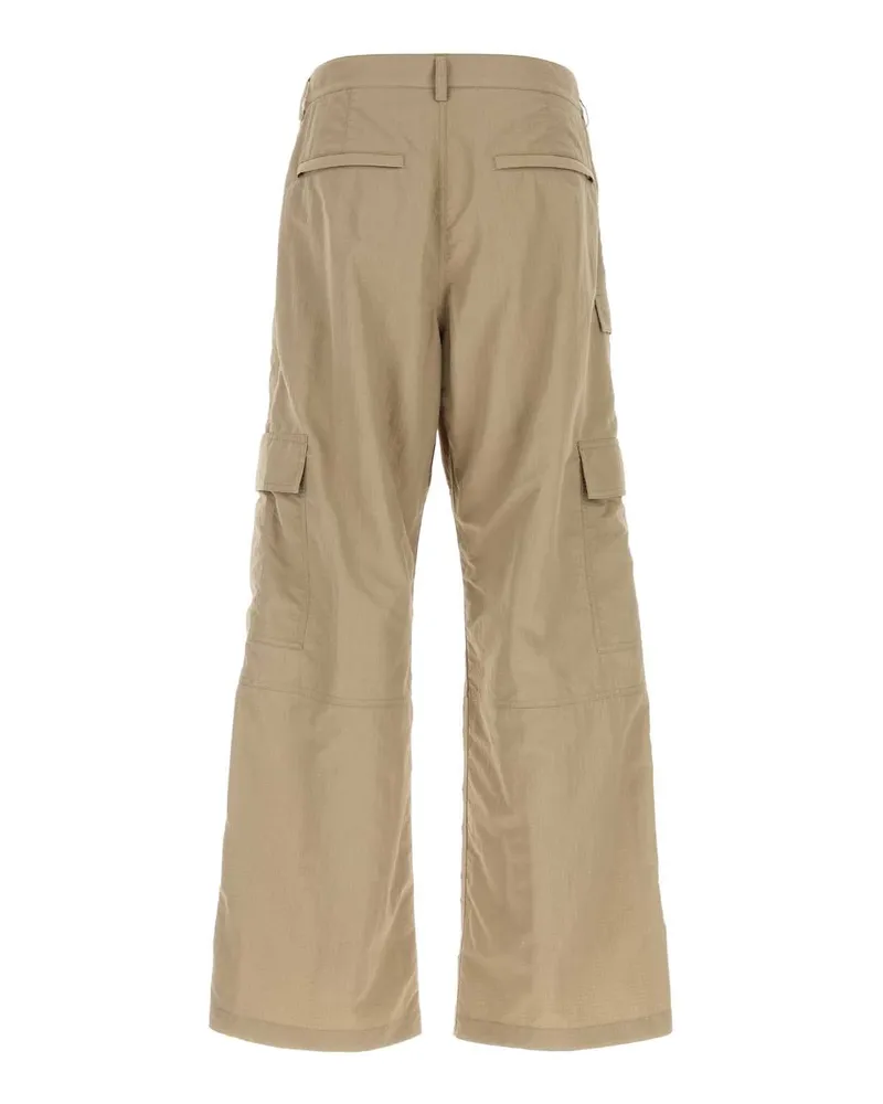 Balenciaga Men's Beige Nylon Cargo Pant Exterior: Pantaloni Trousers Beige