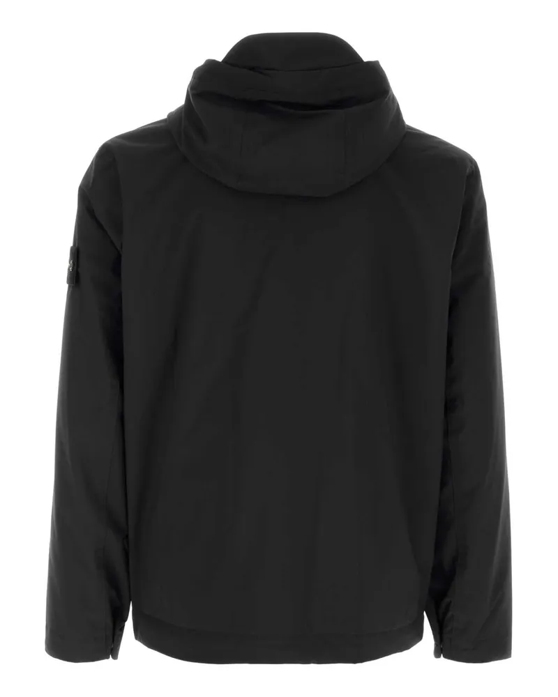 Stone Island Hooded Down Jacket — Black Black