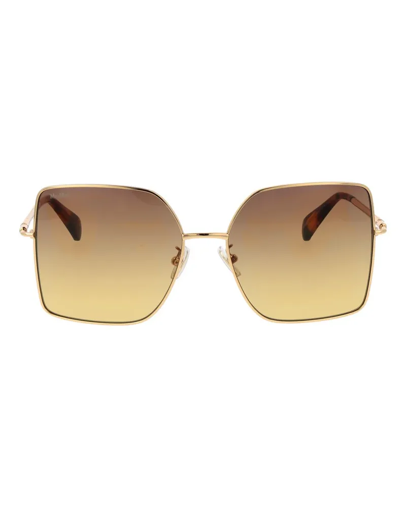Max Mara Women's Gold Metal Sunglasses Gold