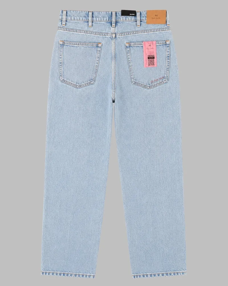 Paul Smith Men's Relaxed Fit Jeans Blue Denim Organic Cotton Blue