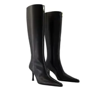 Women's Vera Knee-High Boot Black Calfskin Heels