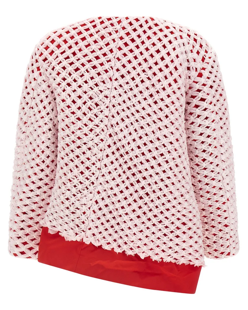 Comme des Garçons Tulle Weave Blazer — Pink Pink