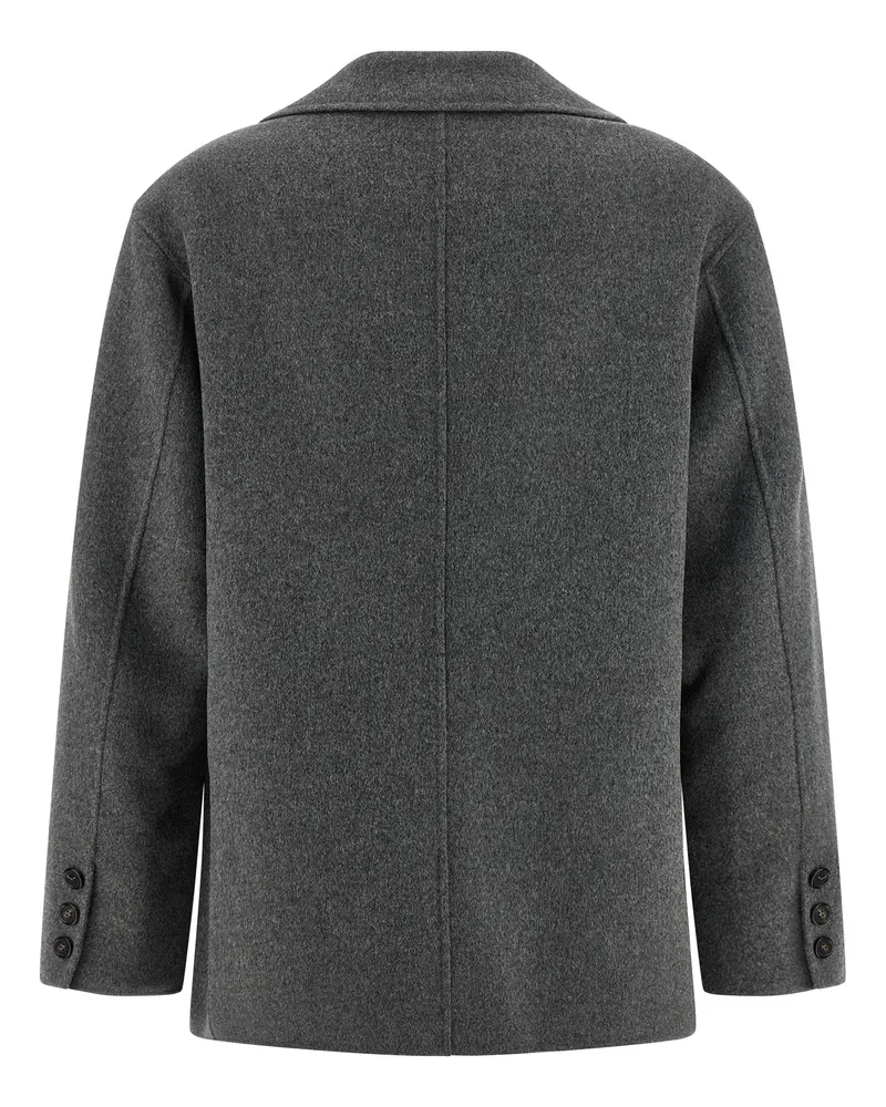 Max Mara Women's Gray Virgin Wool Blazer Clothing Gray