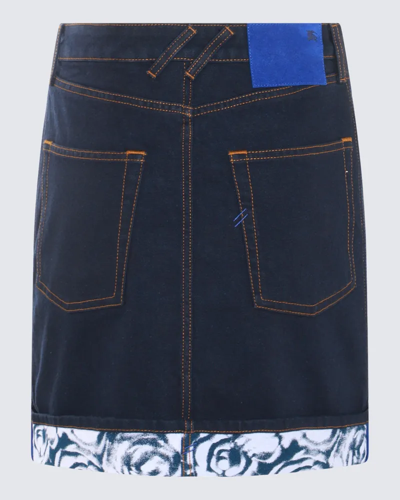 Burberry Women's Skirts Indigo Blue _100 % Co Navy