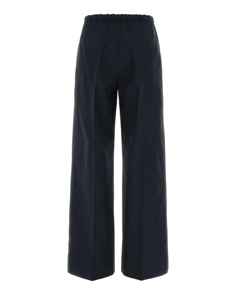 Moncler Women's Midnight Blue Cotton Pant 742 Exterior: Pantaloni Navy
