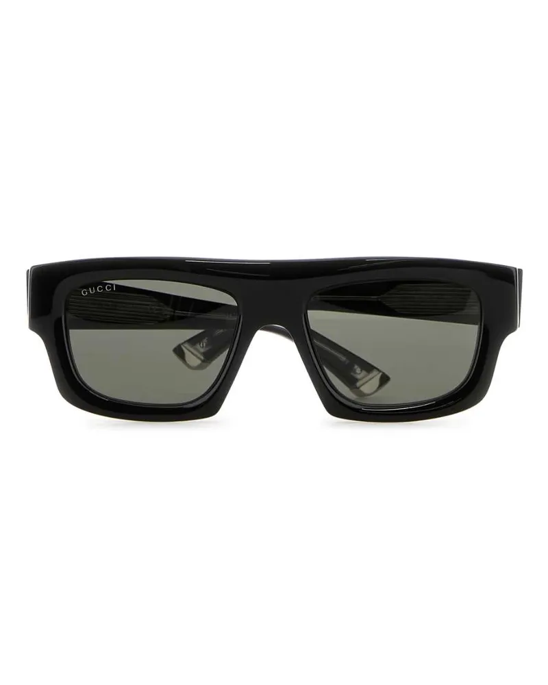 Gucci Men's Black Acetate Sunglasses Blackgrey Exterior: Occhiali Da Sole Black