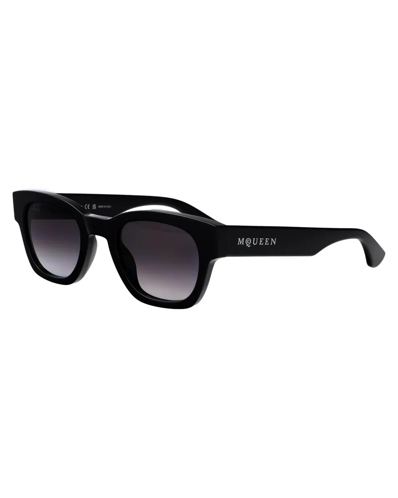 Alexander McQueen AM0530S Injected Acetate Sunglasses — Black Black