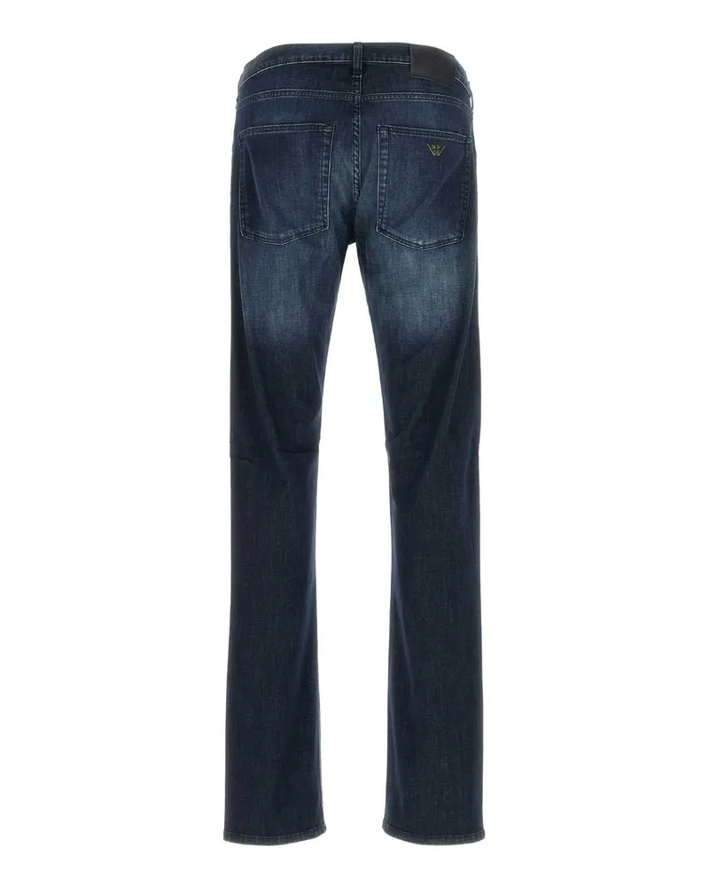 Emporio Armani Men's Stretch Denim Jeans 0942 Exterior: Cotton Elastane Blue