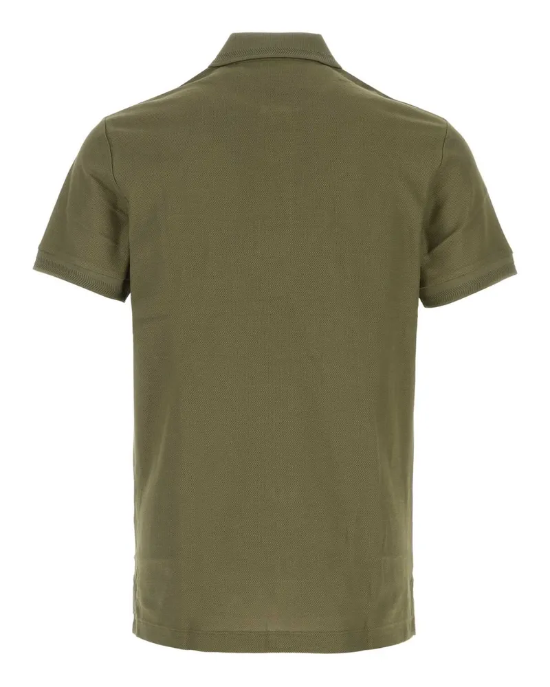 Burberry Men's Army Green Piquet Polo Shirt Olive Exterior: Cotton T-Shirt T-shirts And Polos Olive