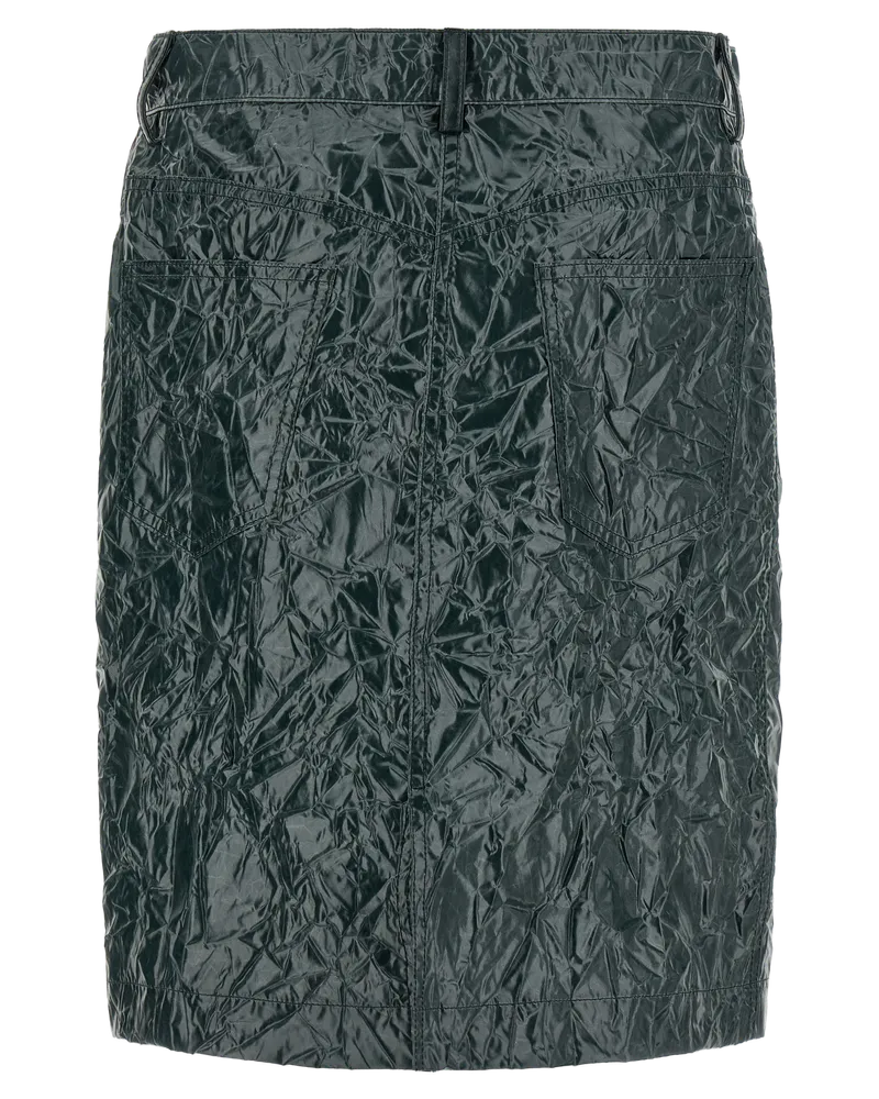 Marni Women's Bicolor Polyester Midi Skirt Green