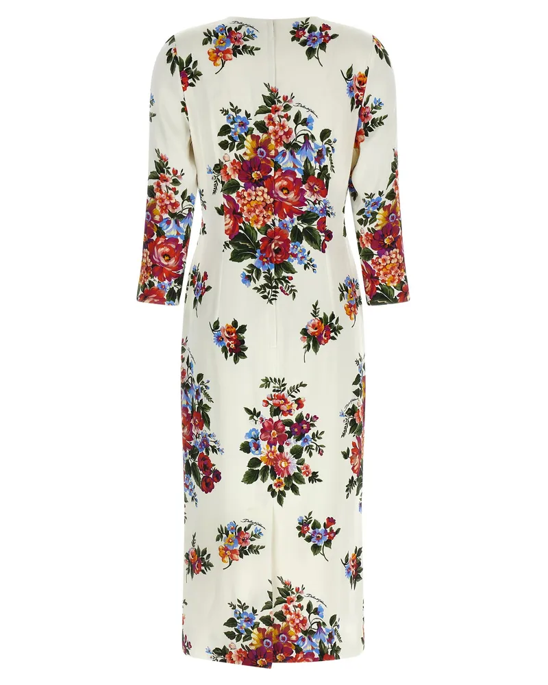 Dolce & Gabbana Mazzo Di Fiori Dress — Cream Cream