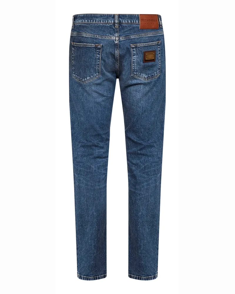Dolce & Gabbana Men's Jeans Light Blue Stretch Cotton Blue