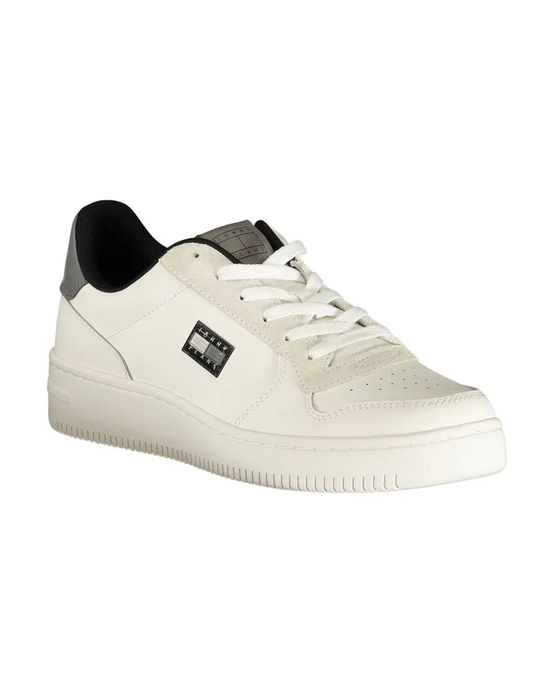 Tommy Hilfiger Colour-Block Leather Sneaker — White White