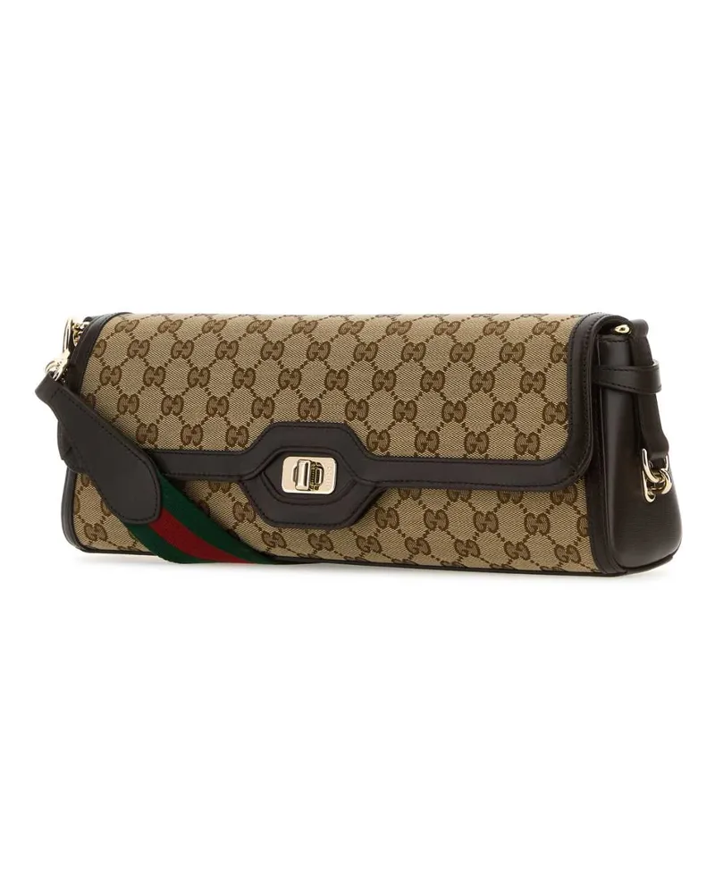 Gucci Women's Original Gg Fabric Medium Luce Shoulder Bag Bebonycocoavrv Borse A Tracolla Beige