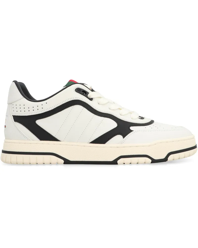 Gucci Women's Re-Web Low-Top Sneakers White Calf Trainers White