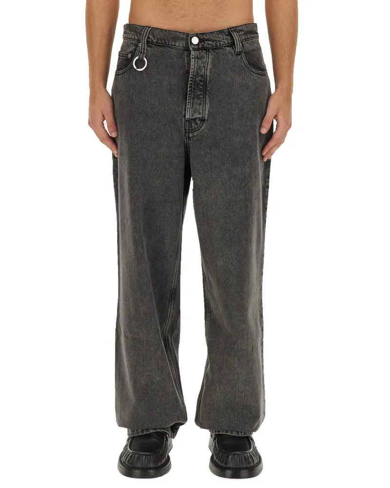 Études Studio Wide Leg Organic Cotton Jeans — Black Black