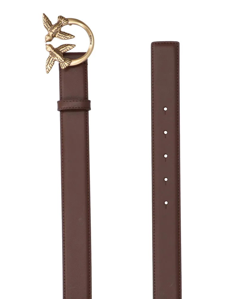 Pinko Women's Belts Brown Leather Brown