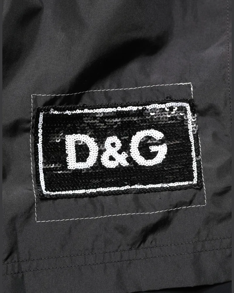 Dolce & Gabbana Black Polyester Drawstring Men Shorts Swimwear Black