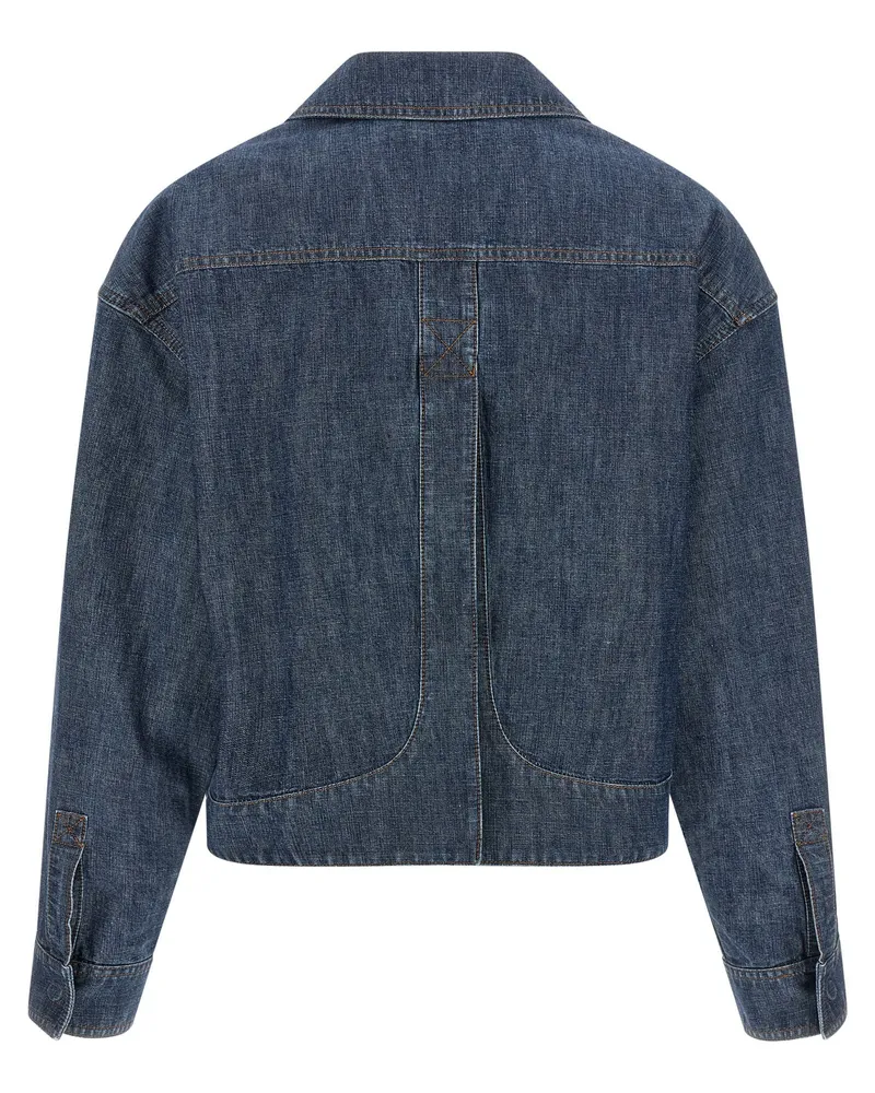Fendi Chambray Denim Jacket — Navy Navy