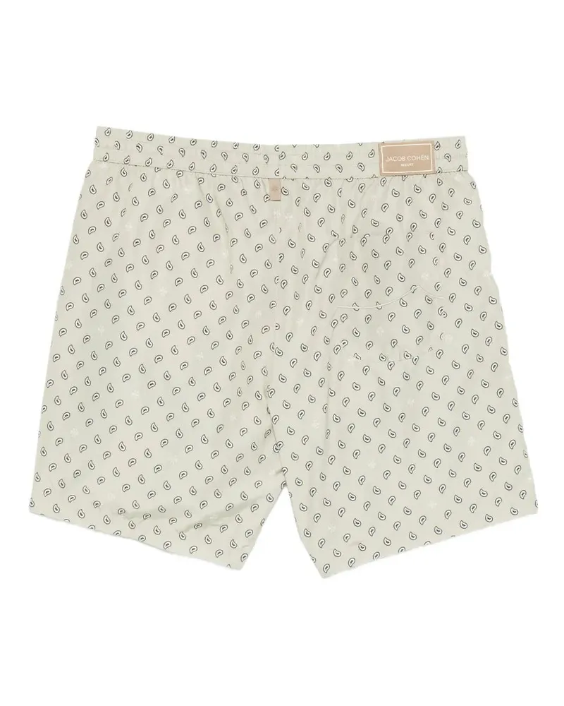 Jacob Cohën Men's Paisley Swim Shorts Ss26 Cream