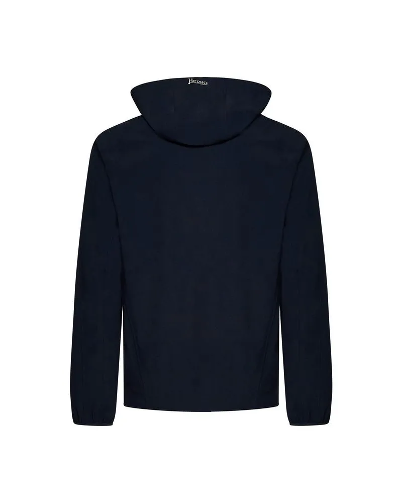 Herno Men's Blue Elastane Shell Jacket Clothing Navy