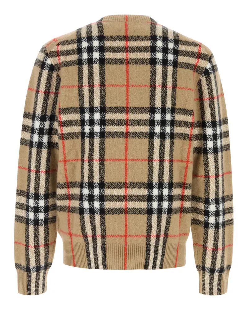 Burberry Embroidered Cashmere Sweater — Beige Beige
