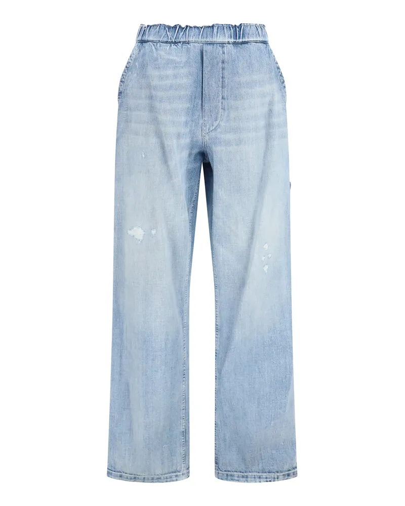 Maison Margiela Wide-Leg Carpenter-Style Denim Jeans — Blue Blue